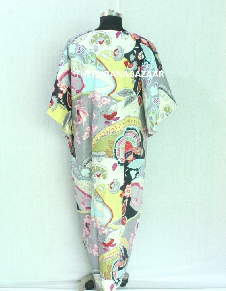 New MALAYA 100/% Cotton Kaftan Maxi Dress Resort Kaftan Summer Caftan Lounge Wear Boho Clothing Night Dress Indian Fabric Kaftan # CK 041