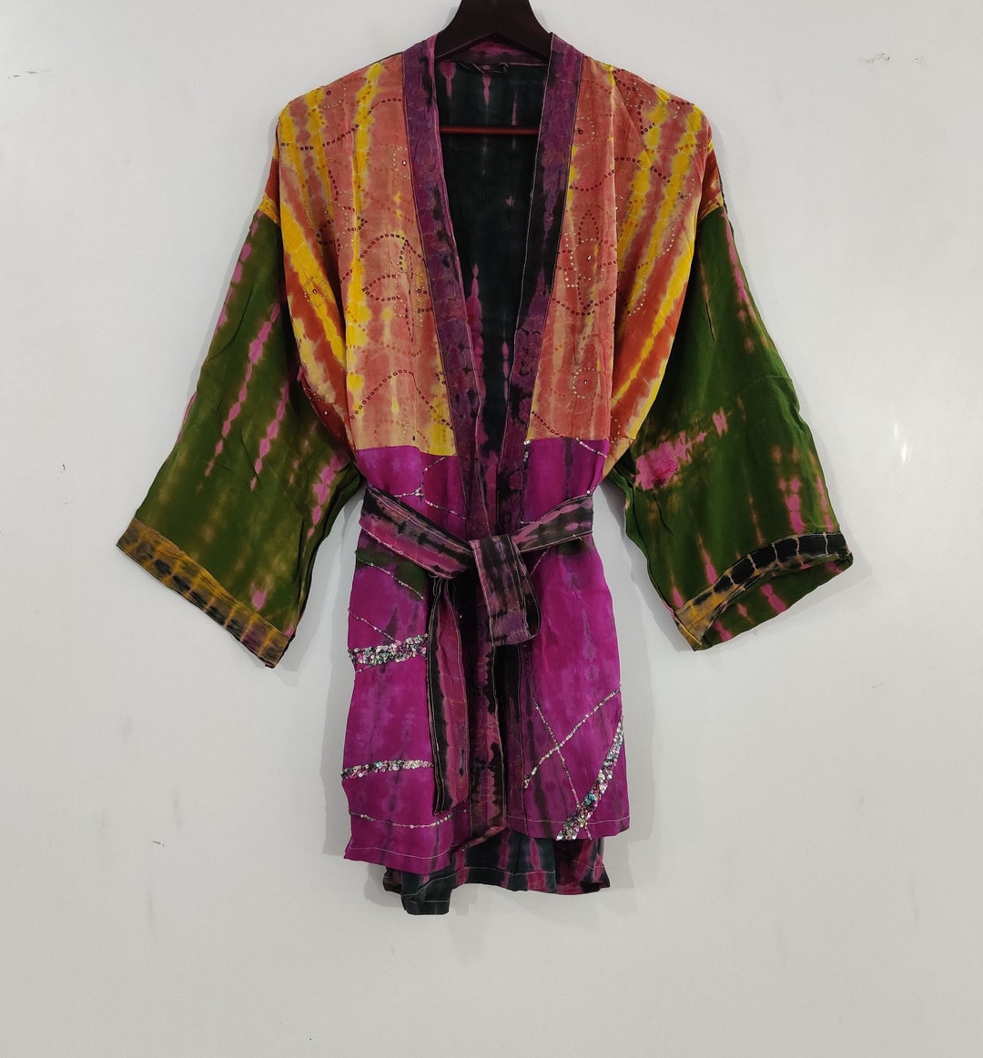 Beach Robe, Kimono Robe, Swim Wear Robe, Night Wear, Pure Silk Robe ...