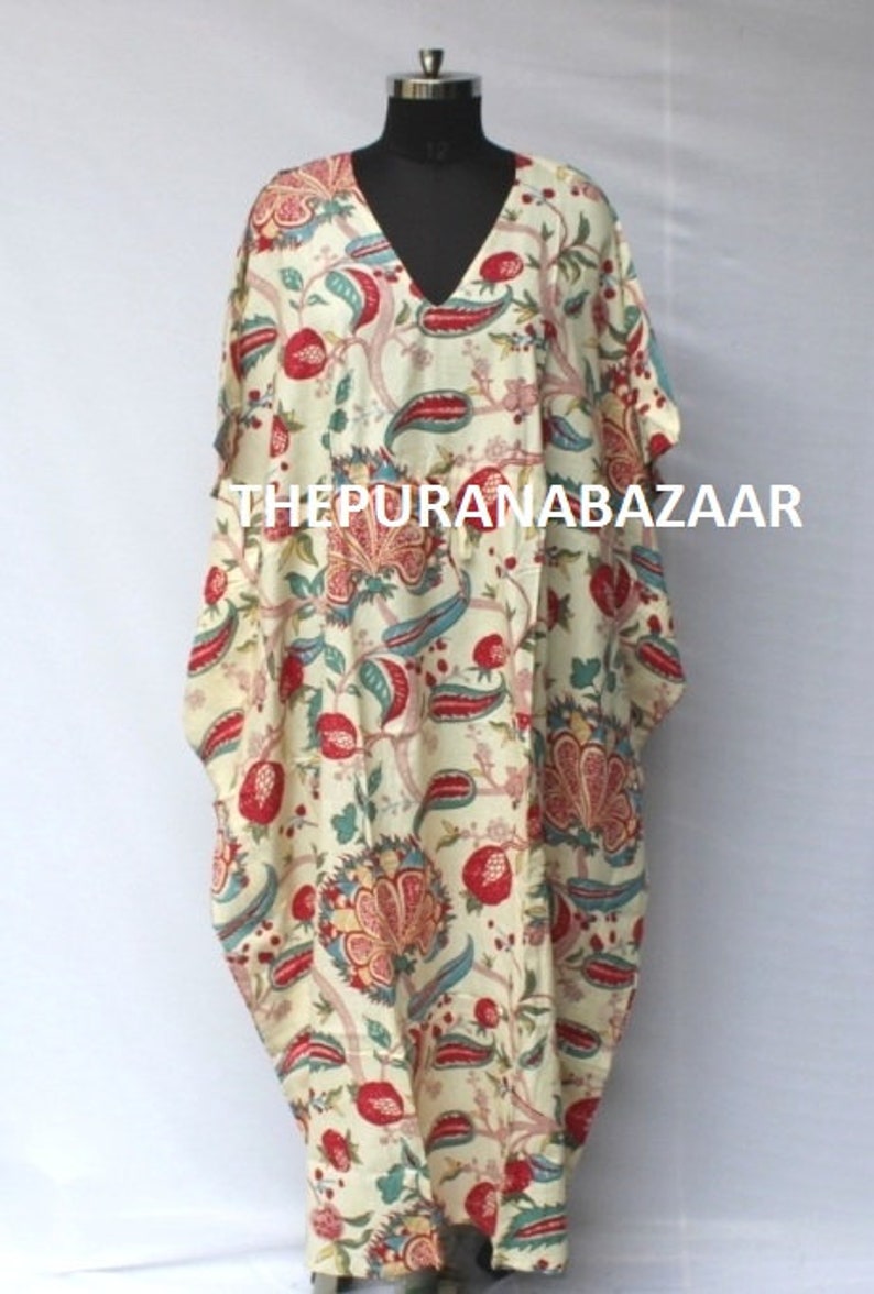 Resort kaftan Lounge wear Indian fabric kaftan Night dress Beautiful dress Caftan Summer kaftan Indian cotton kaftan Boho clothing