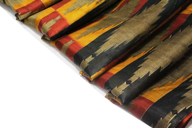 Vintage Indian Traditional Sari Clothing Art Deco Recycled Saree Art Silk Printed Fabric Women Wrap Floral Sari 5 Yrd Fabric FREE SHIPPING