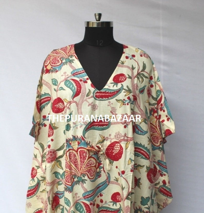 Resort kaftan Lounge wear Indian fabric kaftan Night dress Beautiful dress Caftan Summer kaftan Indian cotton kaftan Boho clothing