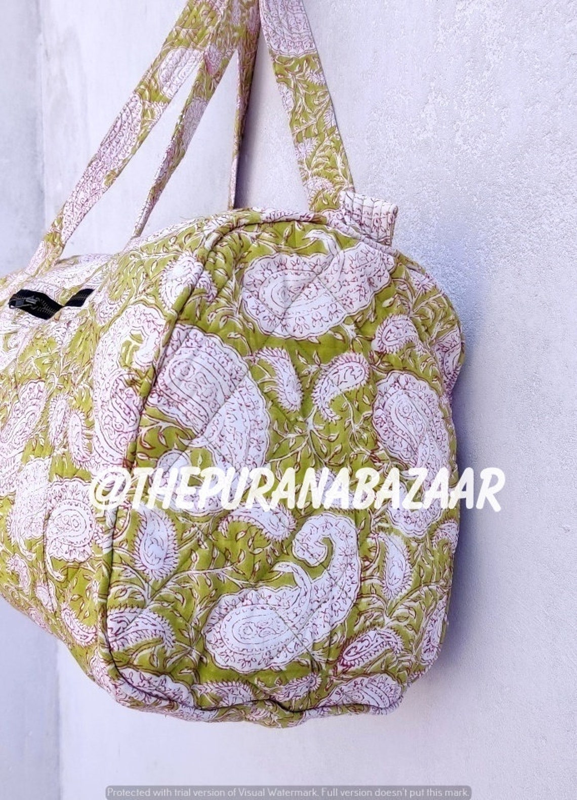 Quilted Fabric Shoulder Tote Handbag Purse with multiple Etsy