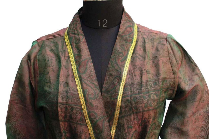 Beach Robe Kimono Robe Swim Wear Robe Night Wear Vintage Sari Robe Saree Kimono Robe Kimono Gown Kimono India #K163