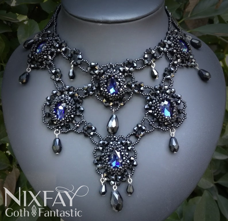 Beaded Gothic Victorian Necklace Statement Necklace - Etsy