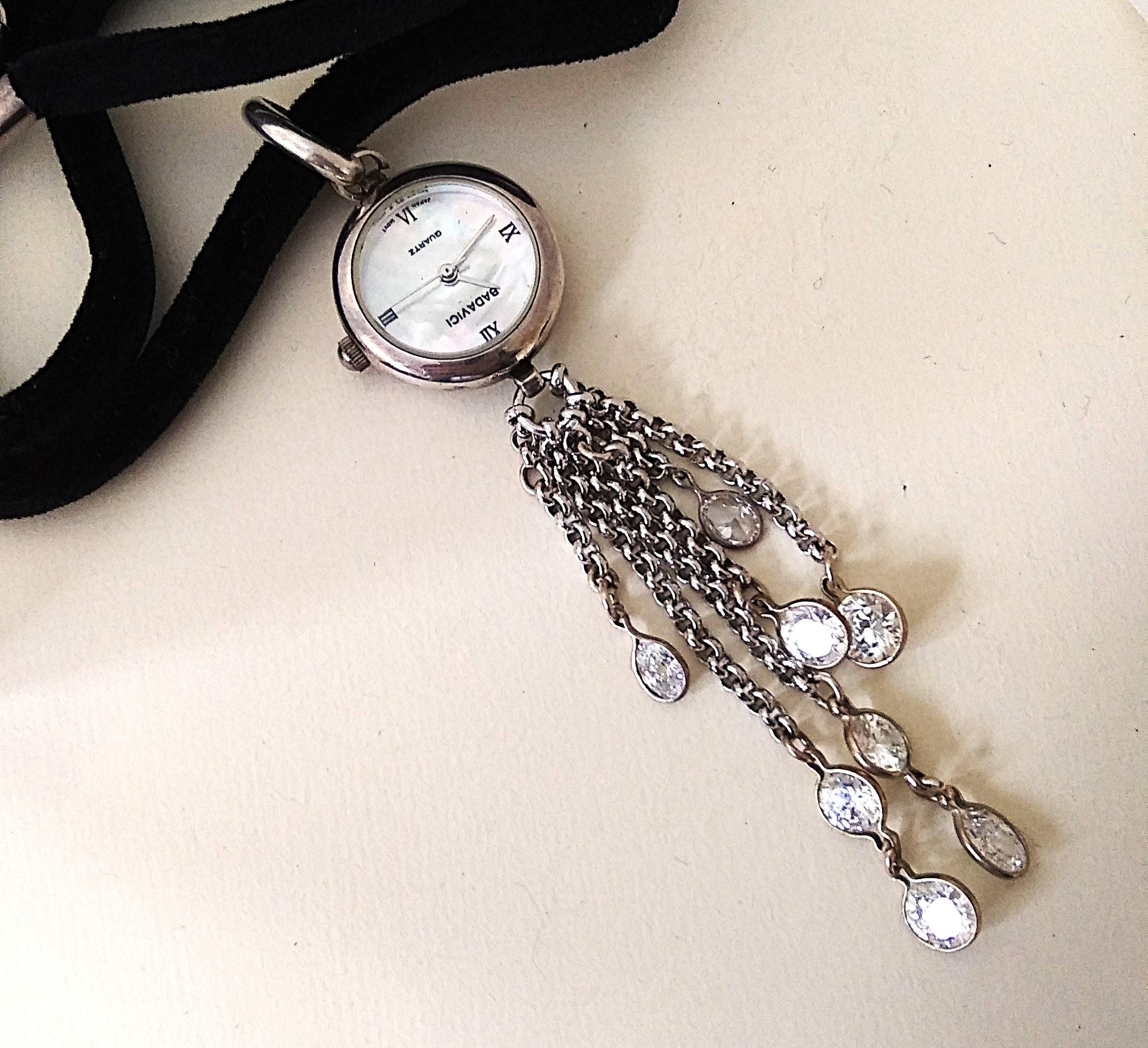 Badavici Sterling Silver Watch Mother of Pearl Redesigned as 