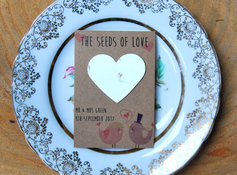 10 Personalised wildflower seed wedding favours seed packets Etsy