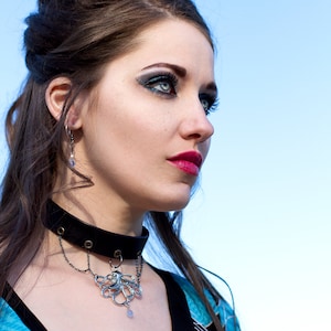 Octopus Choker - Leather - Choker - Free US Shipping