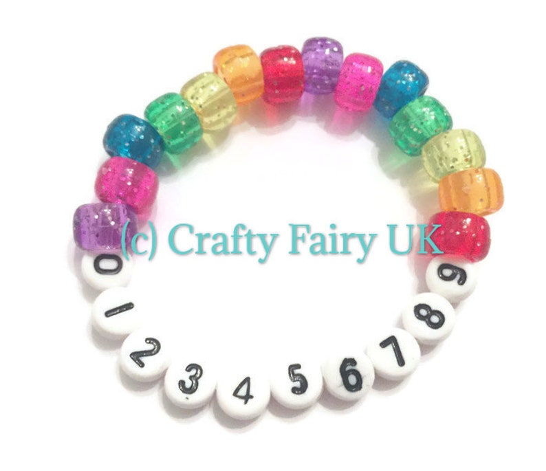 Child Safety ID Bracelet Lost ~ Personalised Phone Mobile Number Name ~ Party Fillers ~ Travel Trip Camping ~ Security ~ Preschool ~ Nursery