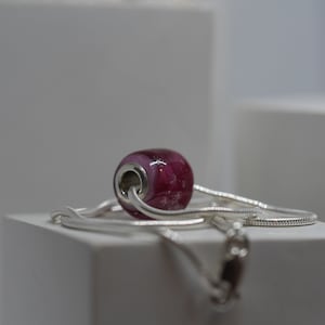 Pandora Style Memorial Ashes Glass Bead