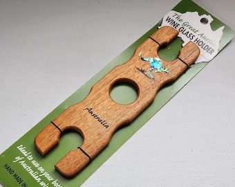Wine Glass Holder Made in Australia-Handmade Natural Wood-Not Used
