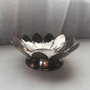 Pedestal Bowl-Metal Art-Vintage