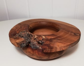 Natural Edge Burl Wood Bowl