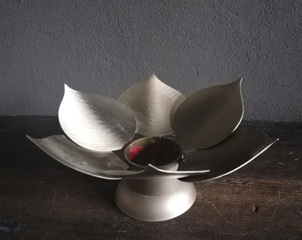 Fiore d'arte in metallo Candle Holder Designer Lavoro