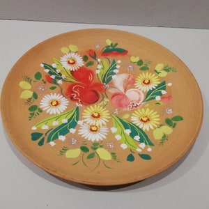 Decorative clay plate - handmade - home decor