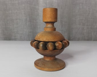 Aarikka Finland Wooden Candle Holder Vintage