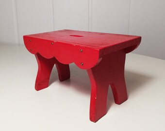 Dollhouse miniatures Vintage Wooden Stool