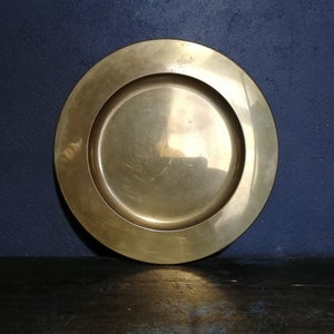 Wall Plate Round Brass Mid Century Wall Hanging