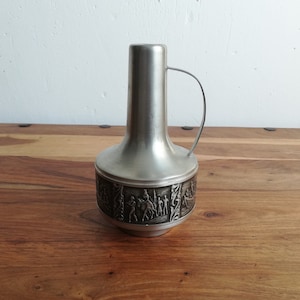 Tinnen vaas Noorse Folk Art Grote Maat