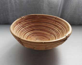 Wicker Bowl Fruit Bowl Table Decor Handmade Eco friendly