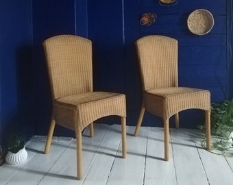Mid Century Wicker Chair Set of 2 English Quality- Chairs In good condition