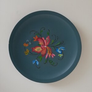 Rosemaling wooden plate - dish, hand painted.
