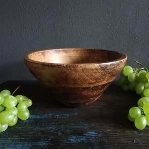 Antieke Primitieve Bowl-Fruit Bowl Tafel Decor groot formaat mooie Noorse kom