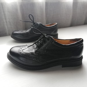 Bleck Leather Shoes / Arthur / - Size 34 eur, 4 us, 2 uk.
