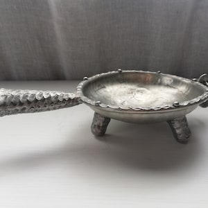 Viking Ale Bowl Made In Norway Beautiful Pewter Handmade Norwegian Antique Rare