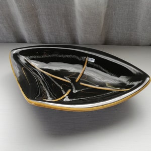 Mid Century Modern Pottery Bowl Fruit Bowl Beautiful Art