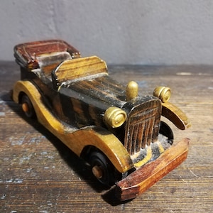 Vintage Handmade Wooden Car