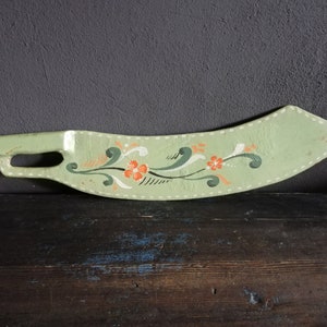 Norwegian Antique Knife for Harvesting of flax Norwegian Hand Painting Rosemaling Norwegian Folk Art