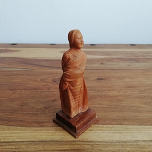 Statuette Wooden Woman  Hand Carving Handmade