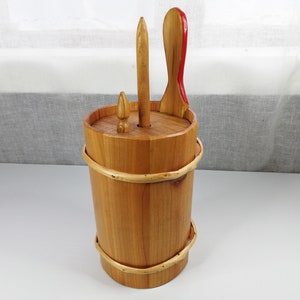 Vintage Butter Churn Large Size-Norwegian Handmade-Natural Wooden-Butter Churn In good condition