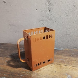Milch-Paket-Halter - braun Emaille hergestellt in Schweden.