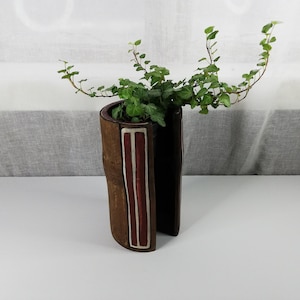 Bamboo Flower pot Stand Hand Painting-Vintage