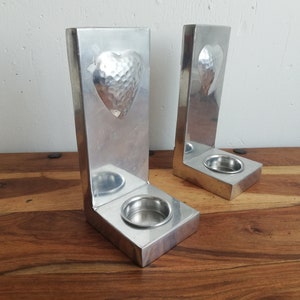 Wall sconce Aluminum Wall Candle Holder Set 2 Danish Modern Design