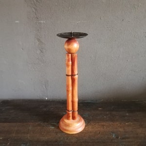 Houten kaarsenhouder met Metal Vintage Scandinavian Home Decor