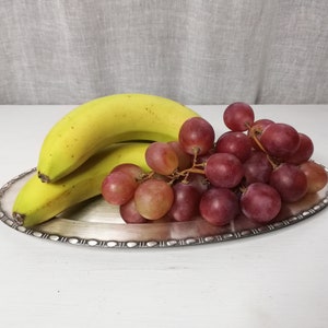 Antique Swedish  NS Alpacca Nickel silver Plate Bowl Fruit Bowl Serving Tray Swedish Quality