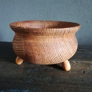 Smalands Slojd Design Stig Johnsson Varnamo Zweden Houten Voetstuk Bowl