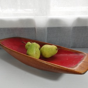 200 jaar oude XXL Noorse antieke houten kom-hand gesneden houten art-bowl in een zeer goede staat