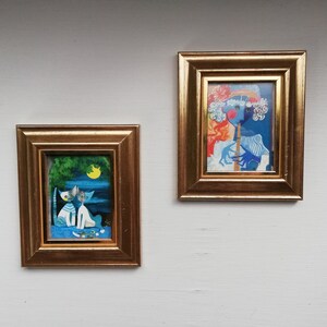 Wall Decor Set 2 With Wooden frame and Glass Copy Print