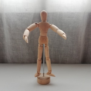 Wooden Mannequin Table Decor Swedish Vintage