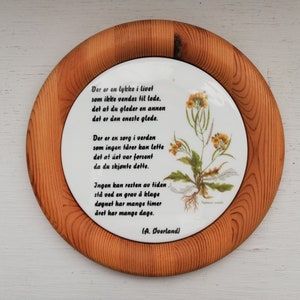 Norwegian Wall decor - Botany - Diplotaxis muralis - Norwegian poet Arnulf Øverland