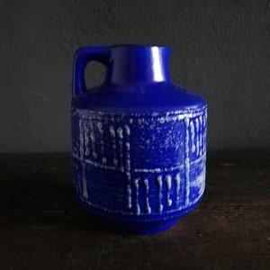 Denmark  blue Vase vintage ceramic 70 s,danish pottery