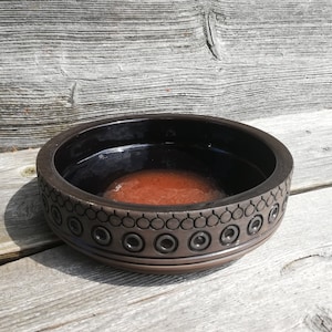 Swedish Mid century Modern Ceramic Bowl krukmakaren ystad Beautiful Heavy More 1 kg