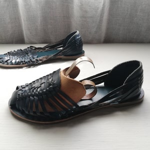 Zapatos azules de cuero para mujer - Talla Eur 36, EE. UU. 6, Reino Unido 4