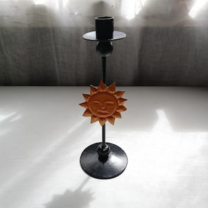 Sonne Kerzenhalter Eisen schwedischen Vintage