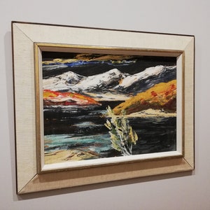 Scandinavian Landscape painting. Wall decor.