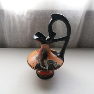 Pottery Vase Greek Vintage Handmade Beautiful Table Decor