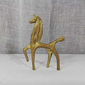 Mid Century Modern Bronze Horse Statue Table Decor